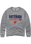 Main image for Kaleb Patterson Rally Mens Graphite Illinois Fighting Illini NIL Stacked Box Crew Sweatshirt