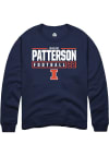 Main image for Kaleb Patterson Rally Mens Navy Blue Illinois Fighting Illini NIL Stacked Box Crew Sweatshirt