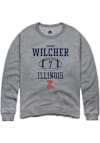 Main image for Kenari Wilcher Rally Mens Graphite Illinois Fighting Illini NIL Sport Icon Crew Sweatshirt