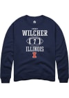 Main image for Kenari Wilcher Rally Mens Navy Blue Illinois Fighting Illini NIL Sport Icon Crew Sweatshirt