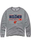 Main image for Kenari Wilcher Rally Mens Graphite Illinois Fighting Illini NIL Stacked Box Crew Sweatshirt
