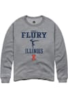 Main image for Kendall Flury Rally Mens Graphite Illinois Fighting Illini NIL Sport Icon Crew Sweatshirt