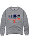 Main image for Kendall Flury Rally Mens Graphite Illinois Fighting Illini NIL Stacked Box Crew Sweatshirt