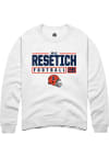 Main image for Mac Resetich Rally Mens White Illinois Fighting Illini NIL Stacked Box Crew Sweatshirt