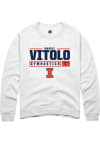 Main image for Madison Vitolo Rally Mens White Illinois Fighting Illini NIL Stacked Box Crew Sweatshirt