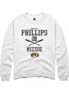Main image for Chantice Phillips  Rally Missouri Tigers Mens White NIL Sport Icon Long Sleeve Crew Sweatshirt