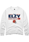 Main image for Malik Elzy Rally Mens White Illinois Fighting Illini NIL Stacked Box Crew Sweatshirt