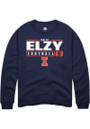 Main image for Malik Elzy Rally Mens Navy Blue Illinois Fighting Illini NIL Stacked Box Crew Sweatshirt