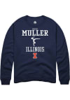 Main image for Mareli Muller Rally Mens Navy Blue Illinois Fighting Illini NIL Sport Icon Crew Sweatshirt