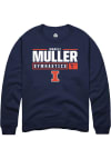 Main image for Mareli Muller Rally Mens Navy Blue Illinois Fighting Illini NIL Stacked Box Crew Sweatshirt