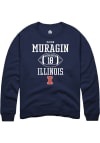 Main image for Mason Muragin Rally Mens Navy Blue Illinois Fighting Illini NIL Sport Icon Crew Sweatshirt