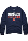 Main image for Maya Imoto-Eakin Rally Mens Navy Blue Illinois Fighting Illini NIL Stacked Box Crew Sweatshirt