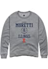 Main image for Niccolo Moretti Rally Mens Graphite Illinois Fighting Illini NIL Sport Icon Crew Sweatshirt