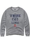 Main image for Nick True Rally Mens Graphite Illinois Fighting Illini NIL Sport Icon Crew Sweatshirt