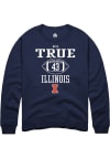 Main image for Nick True Rally Mens Navy Blue Illinois Fighting Illini NIL Sport Icon Crew Sweatshirt