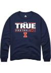 Main image for Nick True Rally Mens Navy Blue Illinois Fighting Illini NIL Stacked Box Crew Sweatshirt