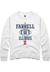 Main image for Patrick Farrell Rally Mens White Illinois Fighting Illini NIL Sport Icon Crew Sweatshirt