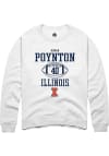 Main image for Ronan Poynton Rally Mens White Illinois Fighting Illini NIL Sport Icon Crew Sweatshirt