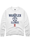 Main image for Sophia Wampler Rally Mens White Illinois Fighting Illini NIL Sport Icon Crew Sweatshirt