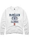 Main image for Tj McMillen Rally Mens White Illinois Fighting Illini NIL Sport Icon Crew Sweatshirt