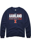 Main image for Zachary Aamland Rally Mens Navy Blue Illinois Fighting Illini NIL Stacked Box Crew Sweatshirt