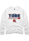 Main image for Zachary Tobe Rally Mens White Illinois Fighting Illini NIL Stacked Box Crew Sweatshirt