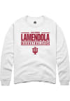 Main image for Julianna LaMendola Rally Mens White Indiana Hoosiers NIL Stacked Box Crew Sweatshirt