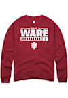 Main image for Kelel Ware Rally Mens Red Indiana Hoosiers NIL Stacked Box Crew Sweatshirt