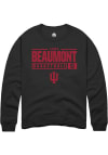 Main image for Len√©e Beaumont Rally Mens Black Indiana Hoosiers NIL Stacked Box Crew Sweatshirt