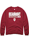 Main image for Lenée Beaumont Rally Mens Red Indiana Hoosiers NIL Stacked Box Crew Sweatshirt