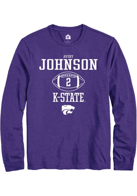 Avery Johnson Rally Mens Purple K-State Wildcats NIL Sport Icon Tee