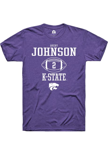Avery Johnson Purple K-State Wildcats NIL Sport Icon Short Sleeve T Shirt