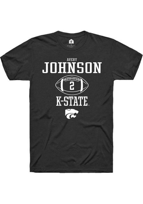 Avery Johnson Black K-State Wildcats NIL Sport Icon Short Sleeve T Shirt