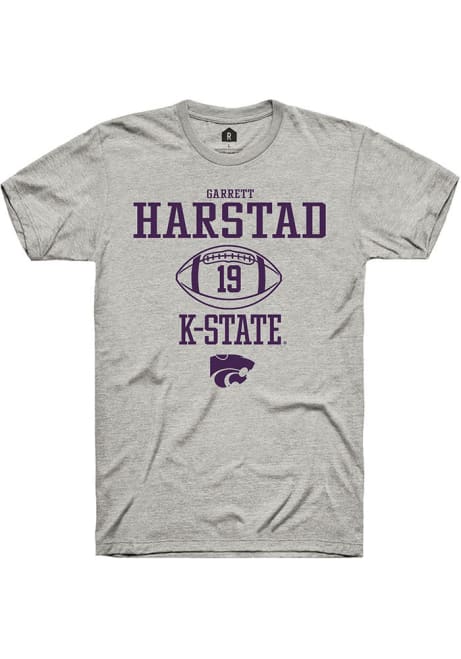 Garrett Harstad Ash K-State Wildcats NIL Sport Icon Short Sleeve T Shirt