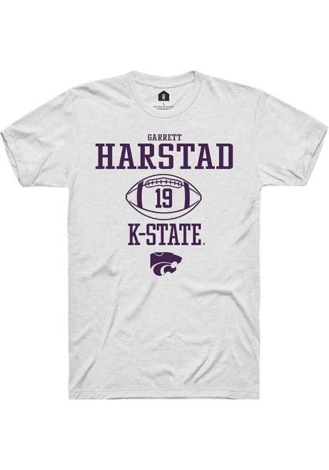 Garrett Harstad White K-State Wildcats NIL Sport Icon Short Sleeve T Shirt