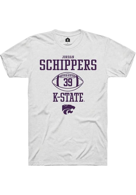 Jordan Schippers White K-State Wildcats NIL Sport Icon Short Sleeve T Shirt