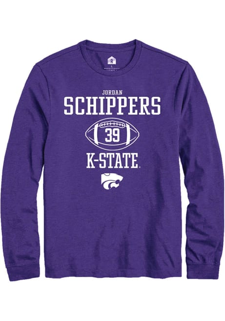 Jordan Schippers Rally Mens Purple K-State Wildcats NIL Sport Icon Tee