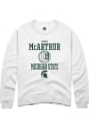 Main image for Amani McArthur  Rally Michigan State Spartans Mens White NIL Sport Icon Long Sleeve Crew Sweatsh..