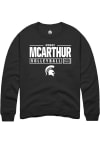 Main image for Amani McArthur  Rally Michigan State Spartans Mens Black NIL Stacked Box Long Sleeve Crew Sweats..