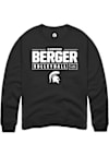 Main image for Cameron Berger Rally Mens Black Michigan State Spartans NIL Stacked Box Crew Sweatshirt