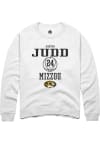 Main image for Ashton Judd  Rally Missouri Tigers Mens White NIL Sport Icon Long Sleeve Crew Sweatshirt