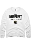 Main image for Brett Norfleet  Rally Missouri Tigers Mens White NIL Stacked Box Long Sleeve Crew Sweatshirt