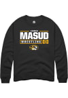 Main image for Luqman Masud  Rally Missouri Tigers Mens Black NIL Stacked Box Long Sleeve Crew Sweatshirt
