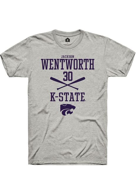 Jackson Wentworth Ash K-State Wildcats NIL Sport Icon Short Sleeve T Shirt