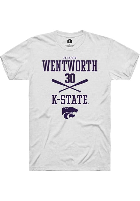 Jackson Wentworth White K-State Wildcats NIL Sport Icon Short Sleeve T Shirt