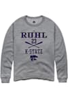 Main image for Ty Ruhl Rally Mens Graphite K-State Wildcats NIL Sport Icon Crew Sweatshirt