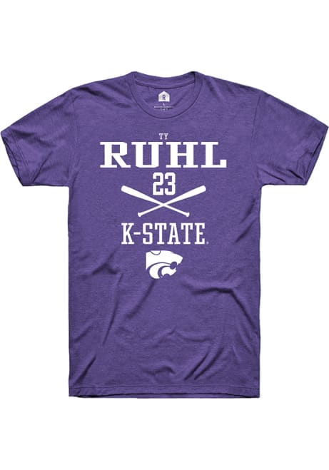 Ty Ruhl Purple K-State Wildcats NIL Sport Icon Short Sleeve T Shirt