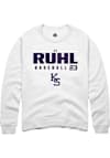 Main image for Ty Ruhl Rally Mens White K-State Wildcats NIL Stacked Box Crew Sweatshirt