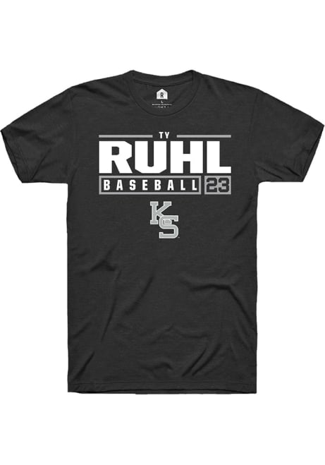 Ty Ruhl Black K-State Wildcats NIL Stacked Box Short Sleeve T Shirt