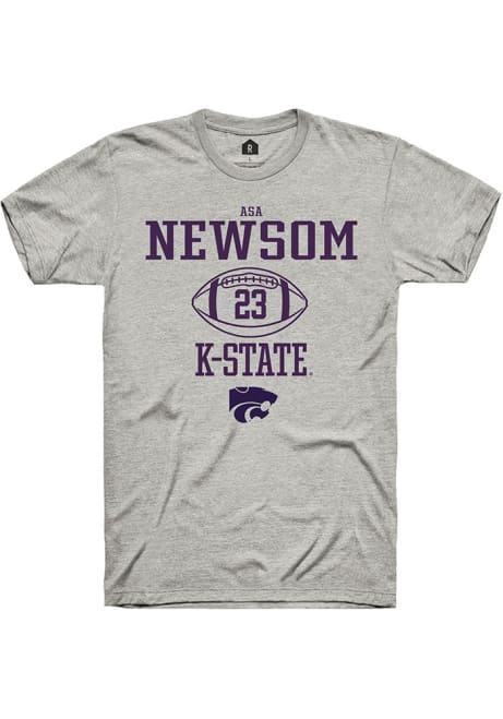 Asa Newsom Ash K-State Wildcats NIL Sport Icon Short Sleeve T Shirt